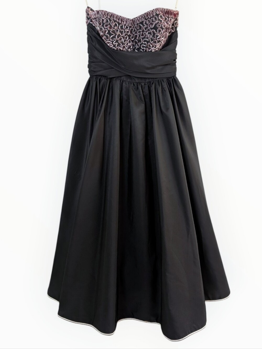 Mike Benet Formals Vintage Strapless Evening Dress Black